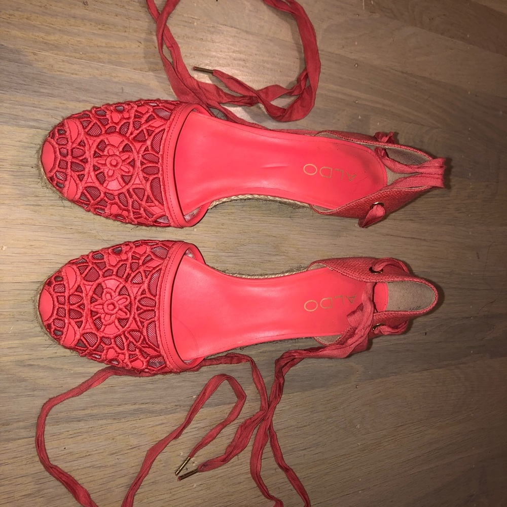 Coral Aldo wedges